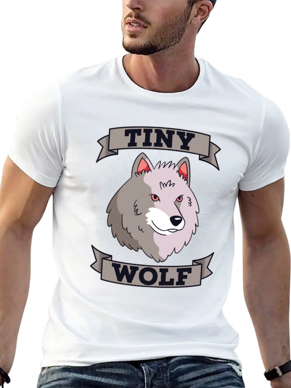 Tiny Wolf Graphic T-Shirt - Black Cotton Blend Tee product image 12