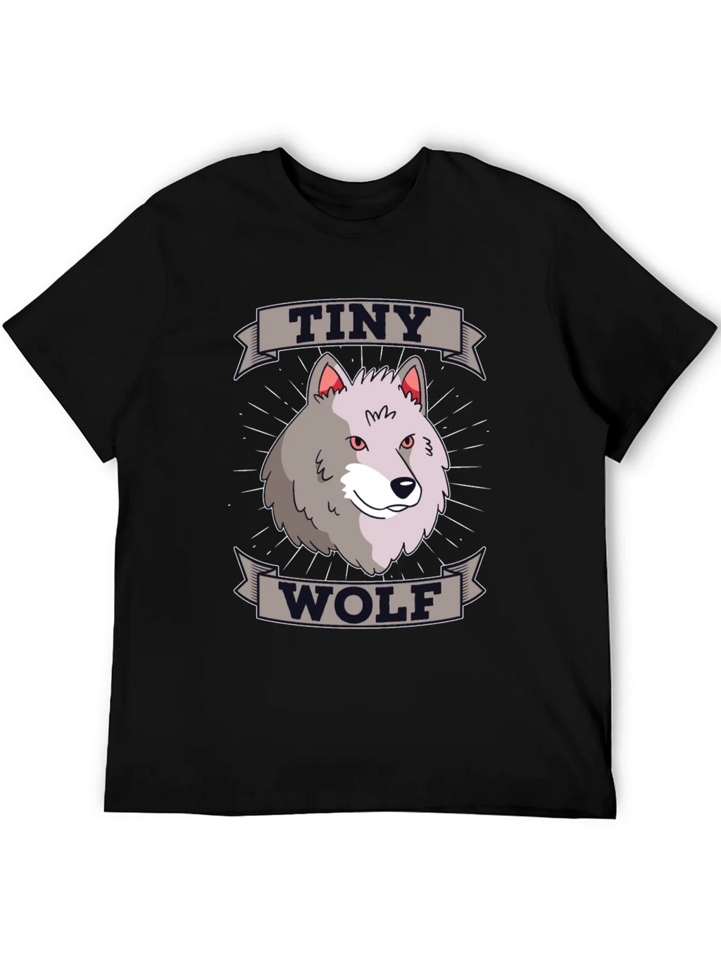 Tiny Wolf Graphic T-Shirt - Black Cotton Blend Tee product image 5