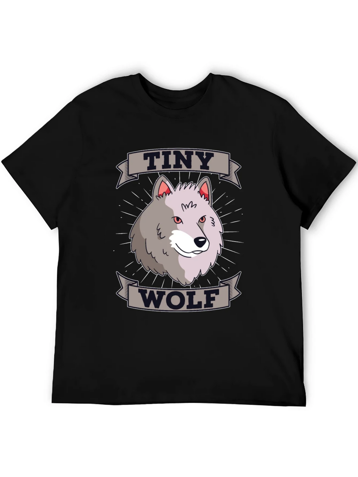 Tiny Wolf Graphic T-Shirt - Black Cotton Blend Tee product image 5