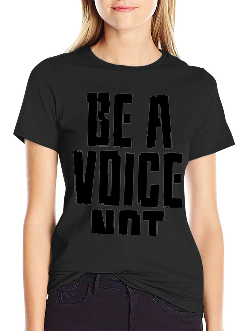 Be A Voice Not an Echo Black Graphic Tee product image 2