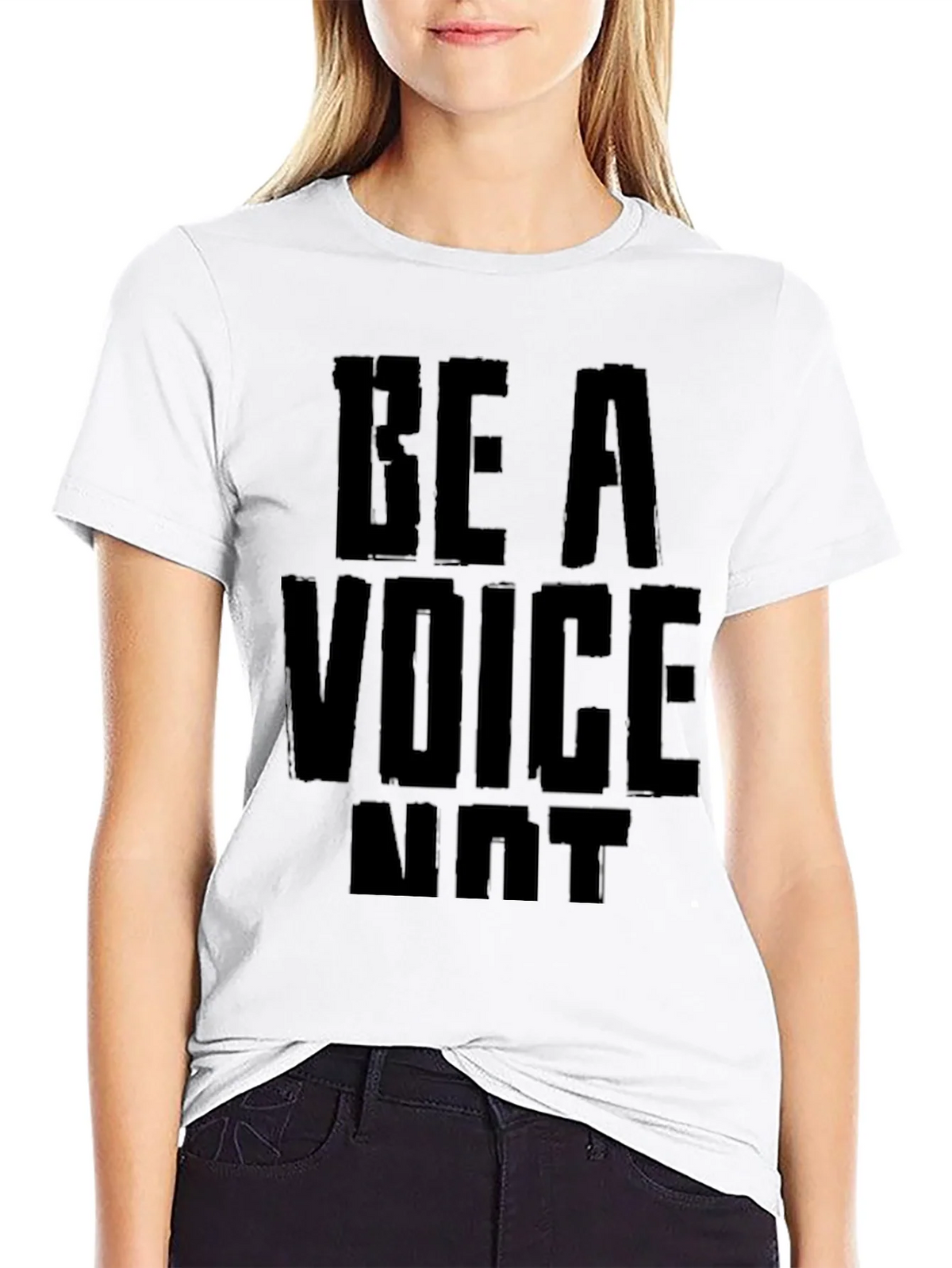 Be A Voice Not an Echo Black Graphic Tee product image 8