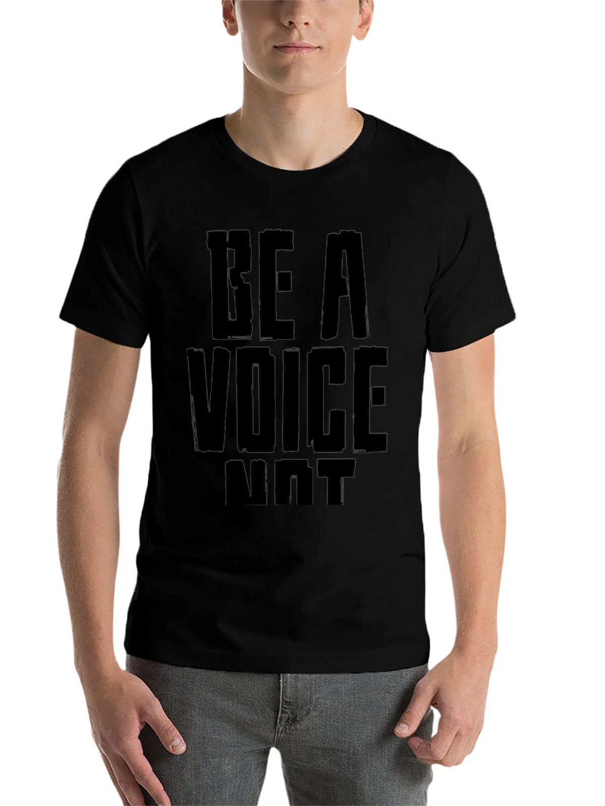 Be A Voice Not an Echo Black Graphic Tee product image 4
