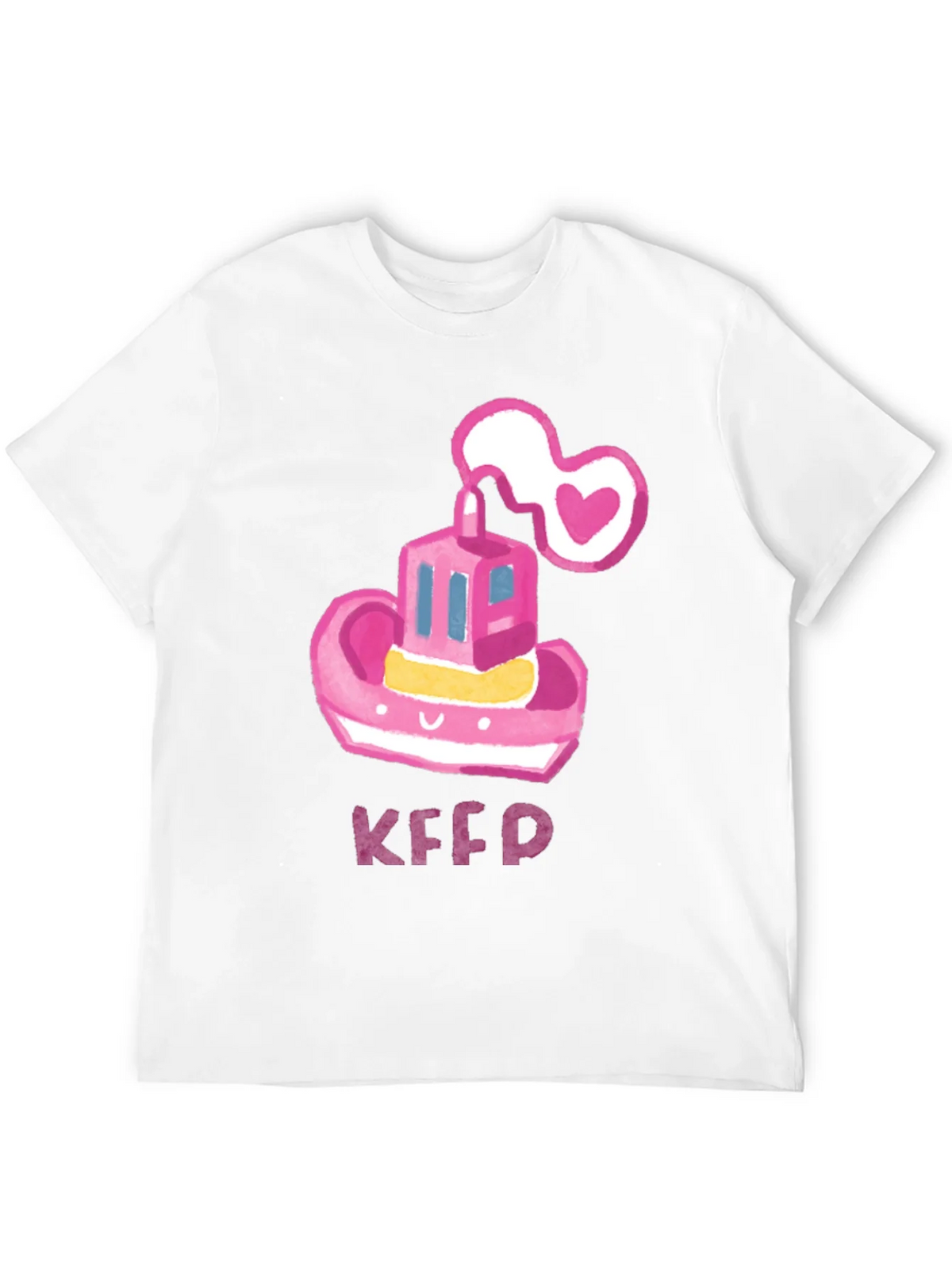 Pink Tugboat Heart Tee - Cute & Unique Black T-Shirt product image 11