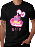 Pink Tugboat Heart Tee - Cute & Unique Black T-Shirt product image 1
