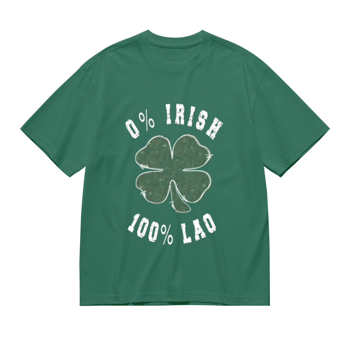 0% Irish 100% Lao Funny St Patrick's Day Four Leaf Clover product image 2