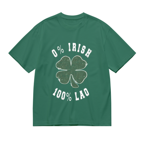 0% Irish 100% Lao Funny St Patrick's Day Four Leaf Clover product image 2