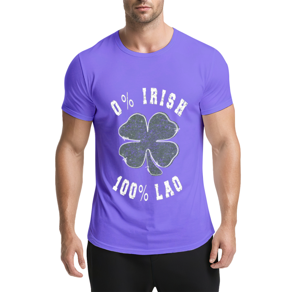 0% Irish 100% Lao Funny St Patrick's Day Four Leaf Clover product image 17