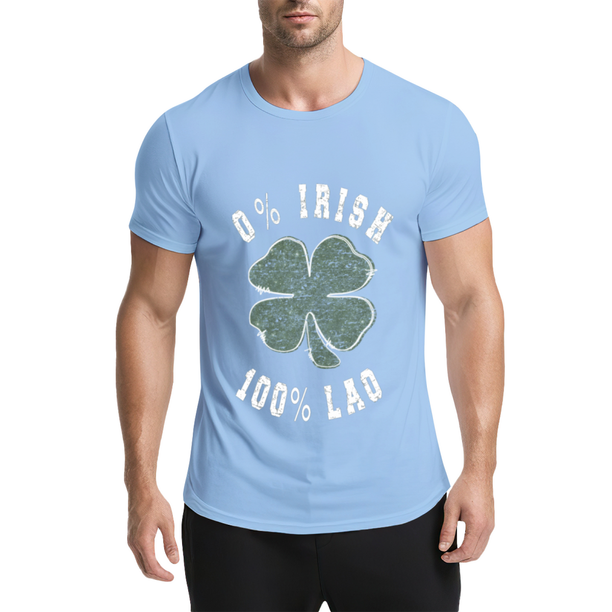 0% Irish 100% Lao Funny St Patrick's Day Four Leaf Clover product image 18