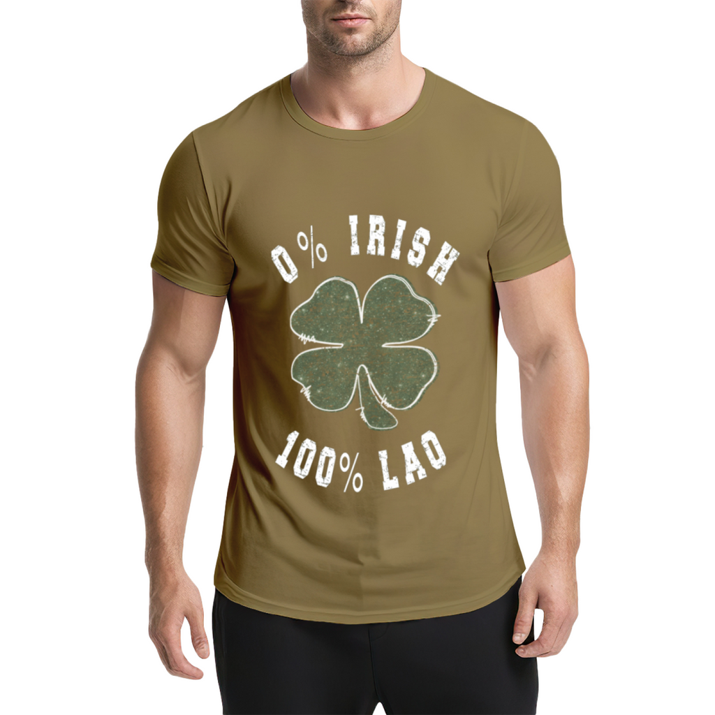 0% Irish 100% Lao Funny St Patrick's Day Four Leaf Clover product image 13
