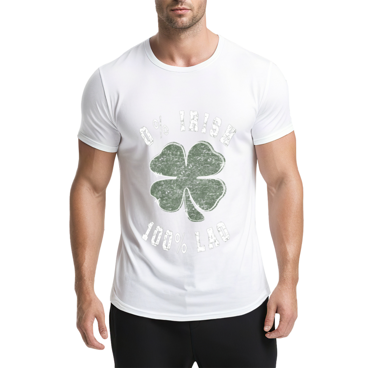 0% Irish 100% Lao Funny St Patrick's Day Four Leaf Clover product image 10