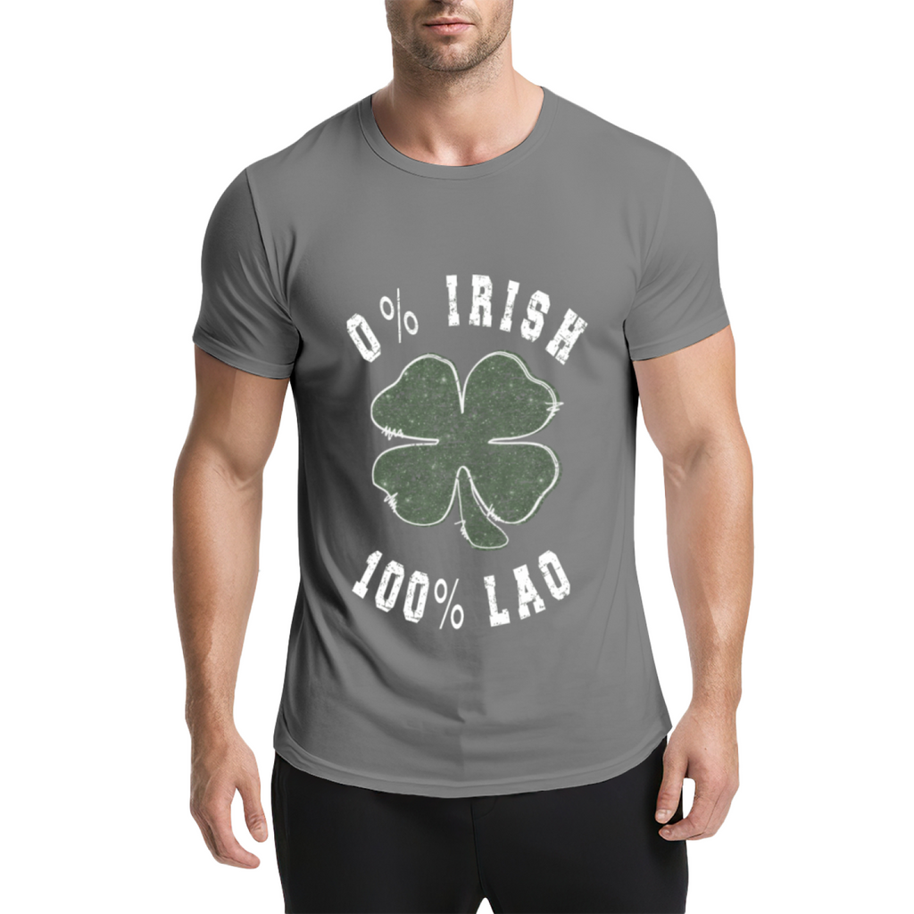 0% Irish 100% Lao Funny St Patrick's Day Four Leaf Clover product image 11