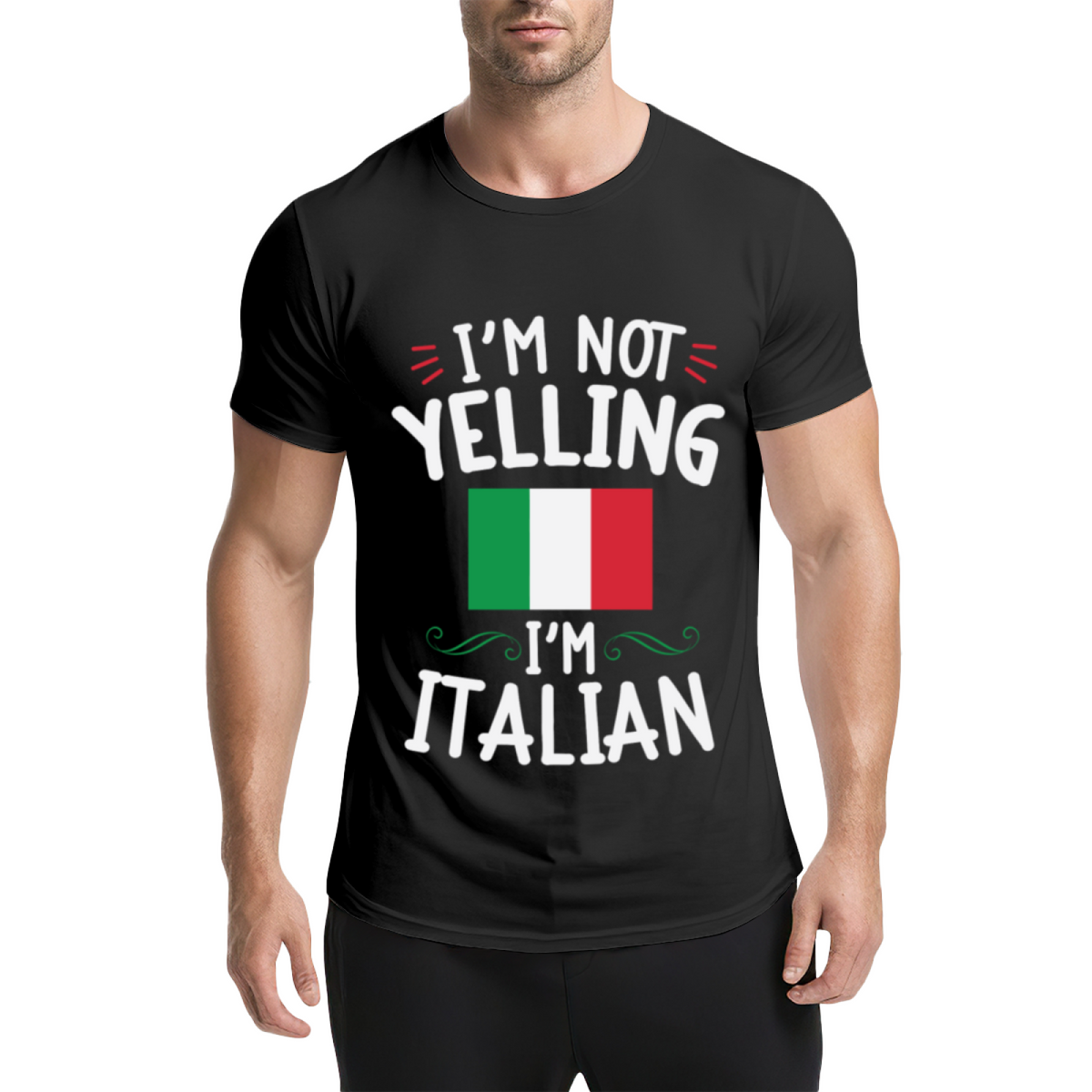 I'm Not Yelling I'm Italian Italy Flag Funny Heritage Tee product image 9