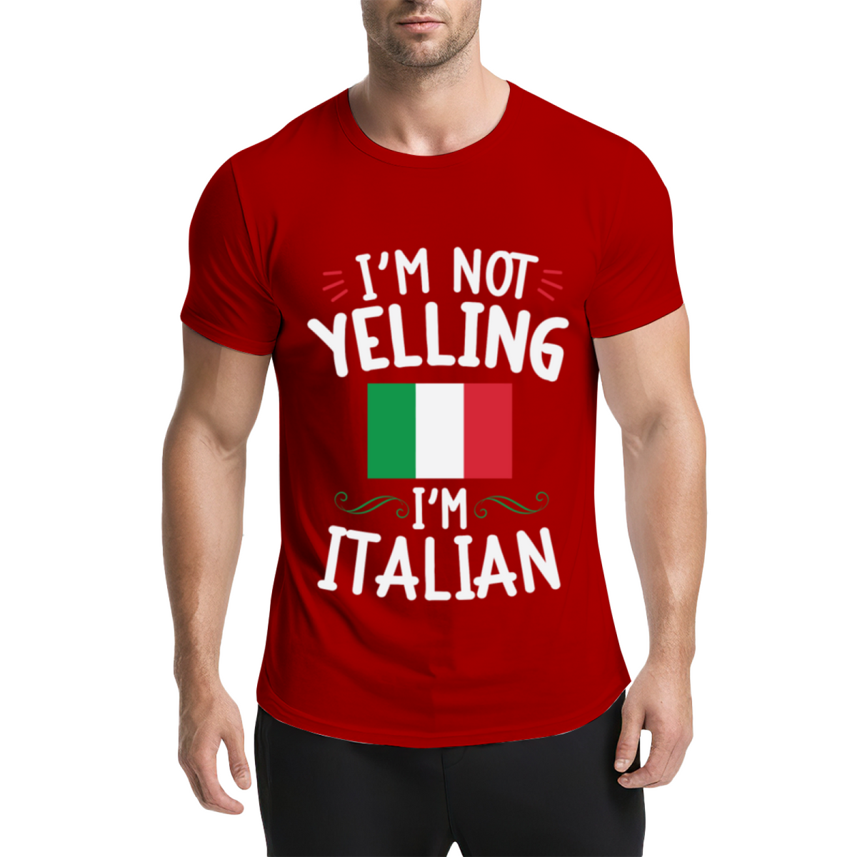 I'm Not Yelling I'm Italian Italy Flag Funny Heritage Tee product image 13
