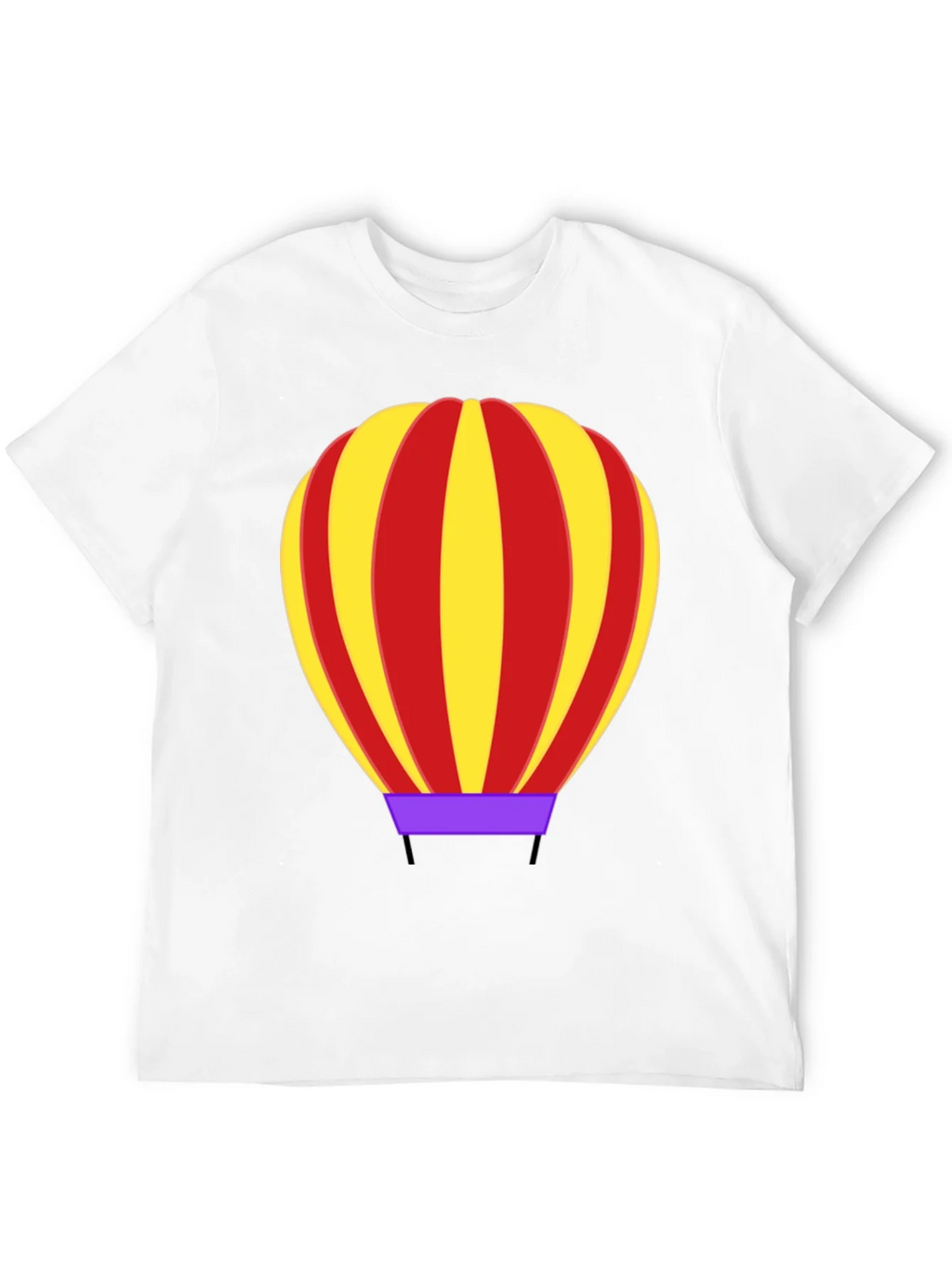 Hot Air Balloon Graphic Tee - Black Cotton Casual Shirt product image 11