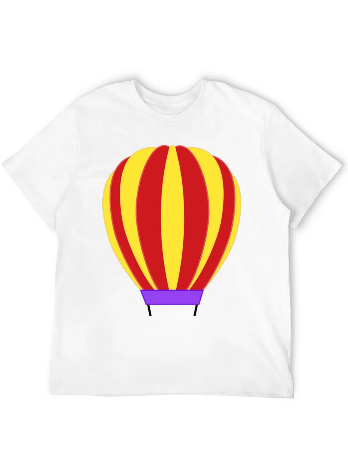 Hot Air Balloon Graphic Tee - Black Cotton Casual Shirt product image 11