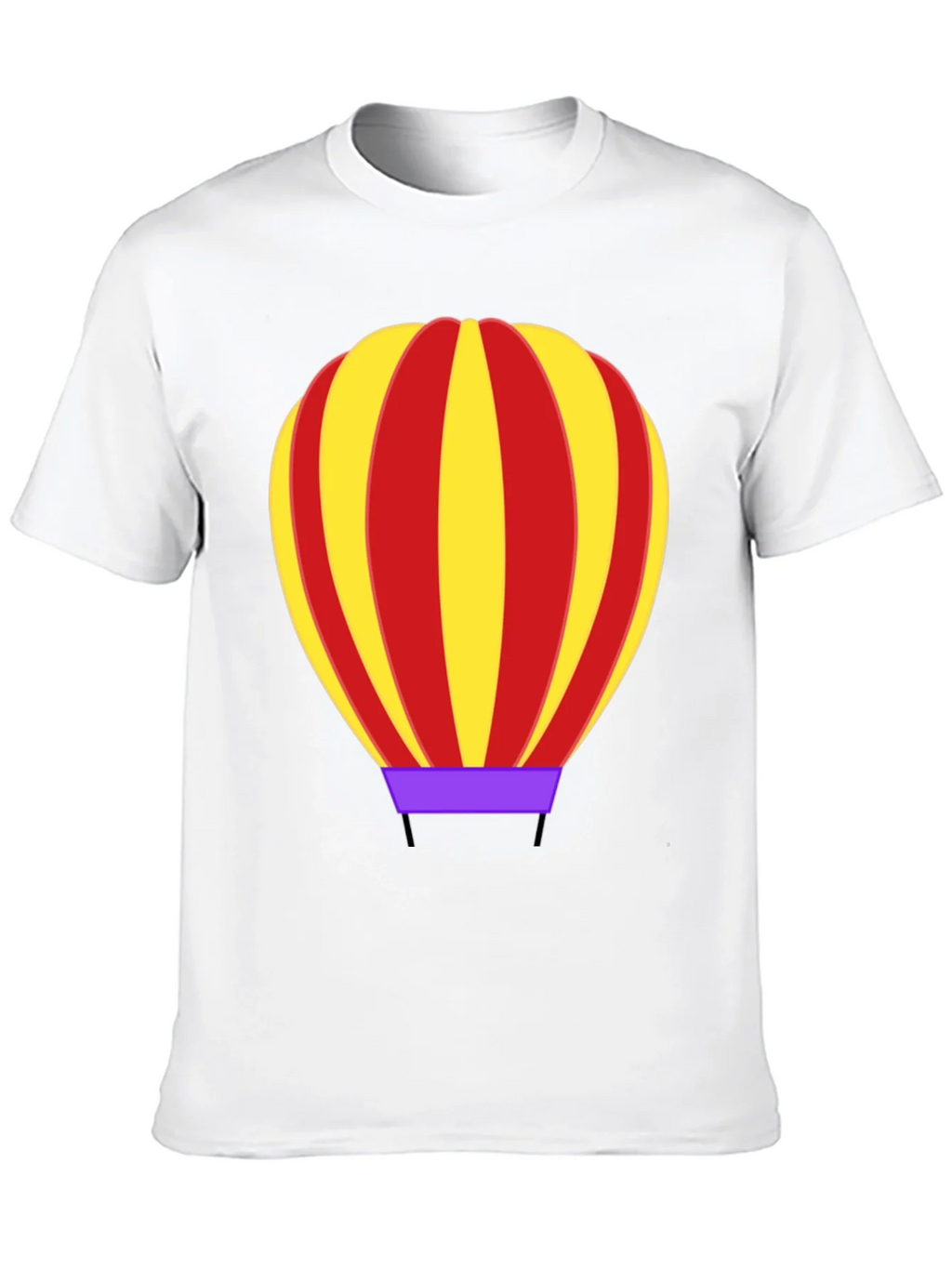 Hot Air Balloon Graphic Tee - Black Cotton Casual Shirt product image 9