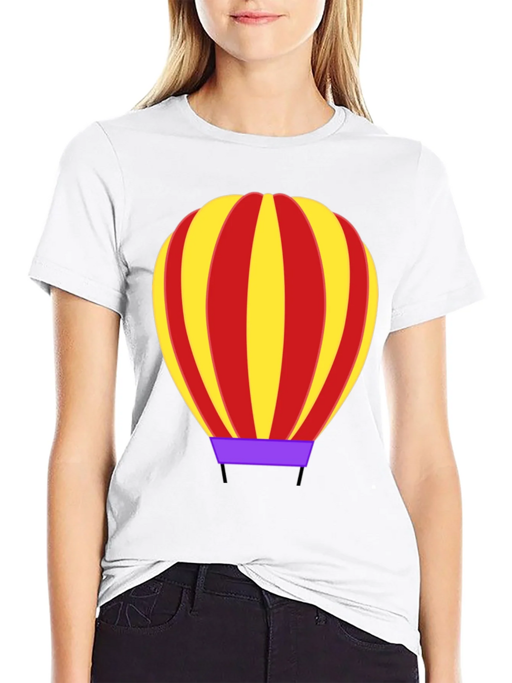 Hot Air Balloon Graphic Tee - Black Cotton Casual Shirt product image 8