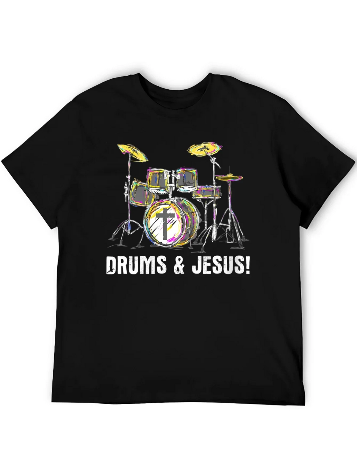 Drums & Jesus T-Shirt - Christian Drummer Tee product image 5
