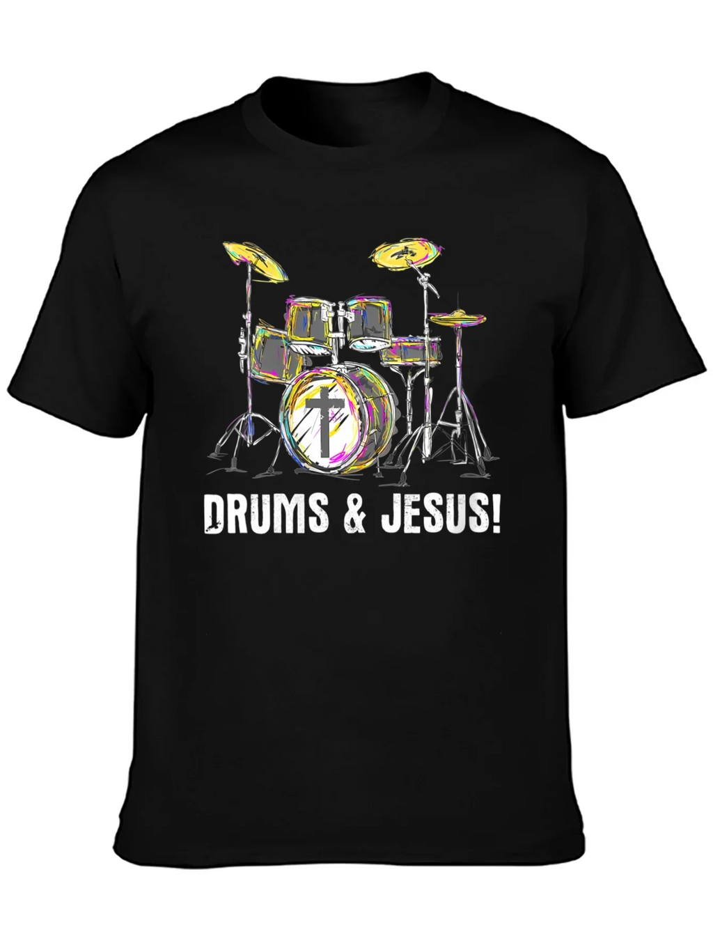 Drums & Jesus T-Shirt - Christian Drummer Tee product image 3