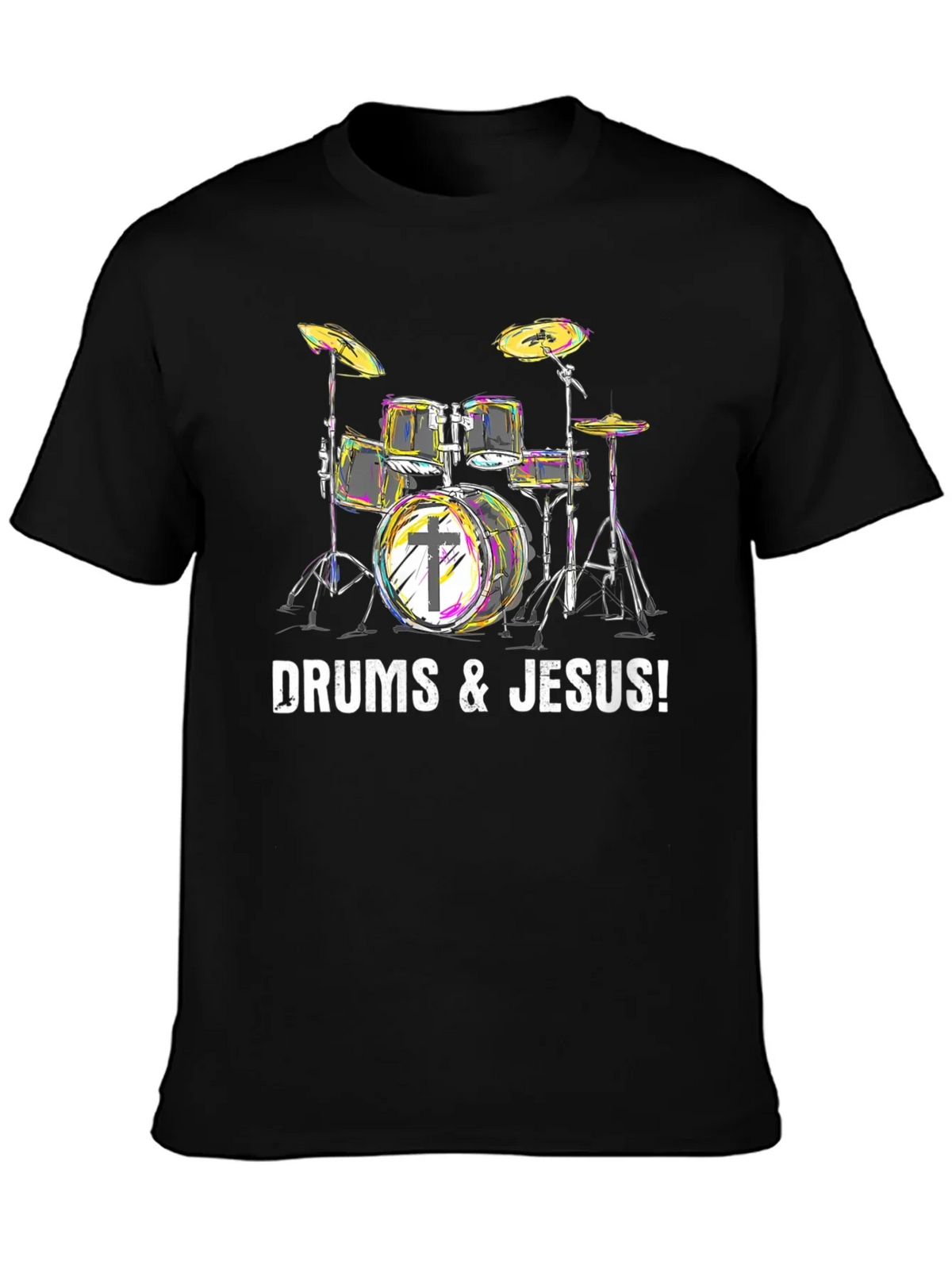 Drums & Jesus T-Shirt - Christian Drummer Tee product image 3