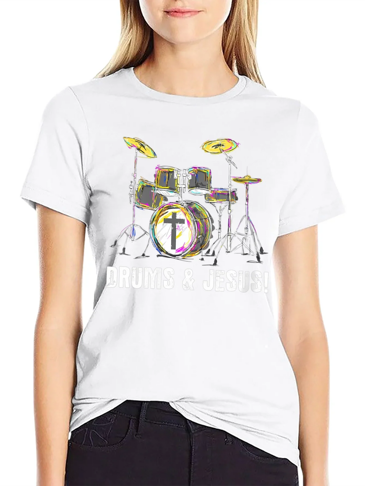 Drums & Jesus T-Shirt - Christian Drummer Tee product image 8