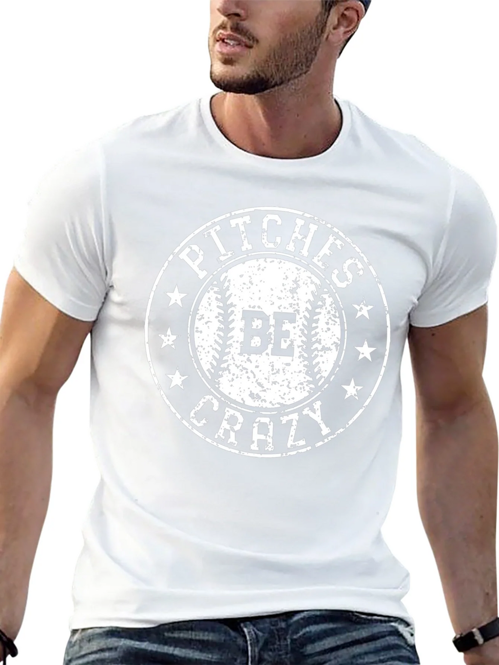Pitches Be Crazy Baseball Graphic Tee - Black product image 12