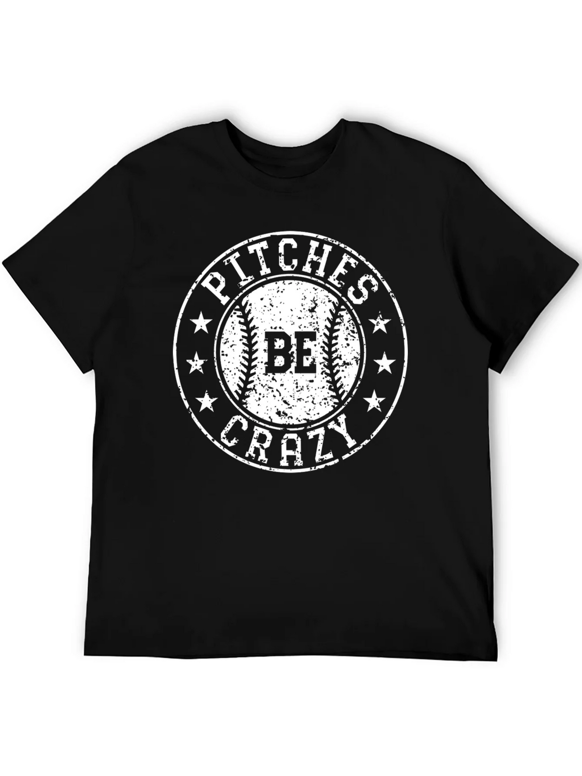 Pitches Be Crazy Baseball Graphic Tee - Black product image 5