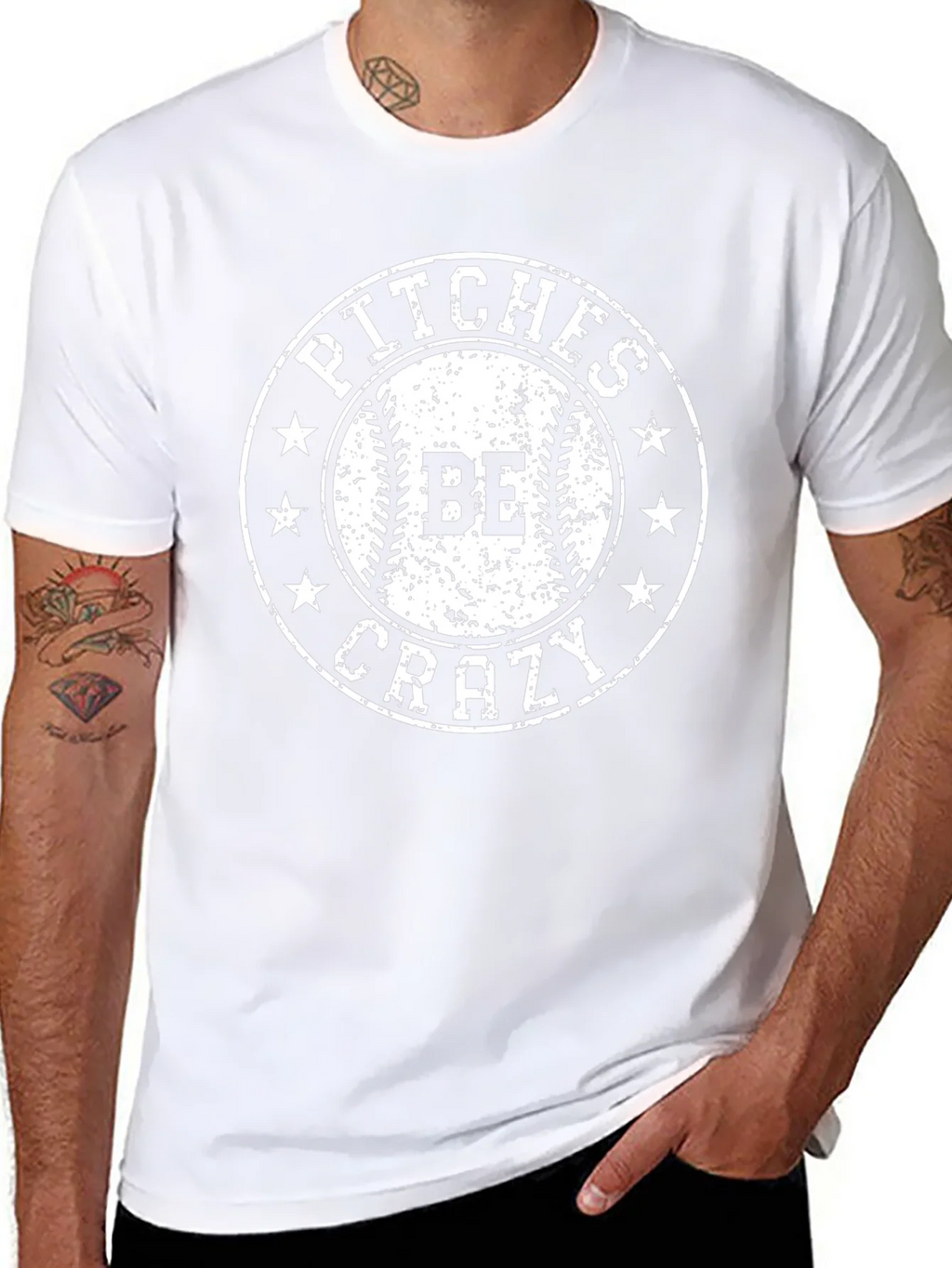 Pitches Be Crazy Baseball Graphic Tee - Black product image 7