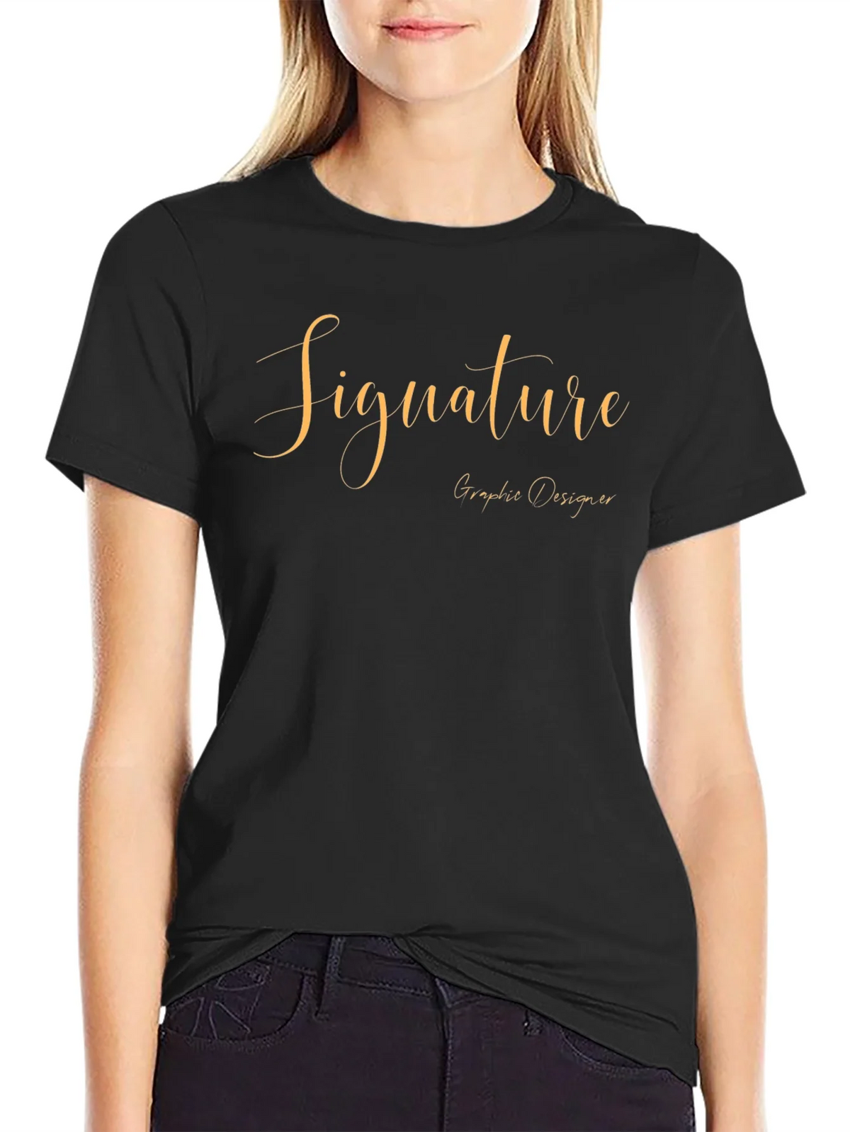Signature Graphic Designer Black T-Shirt product image 2