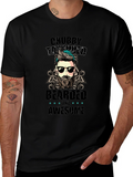 Chubby Tattooed Bearded Awesome Black T-Shirt product image 1