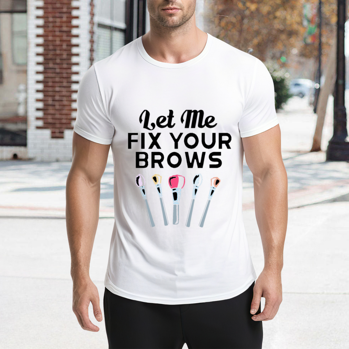 Let Me Fix Your Brows Funny Eyebrow Groomer Graphic Tee product image 4