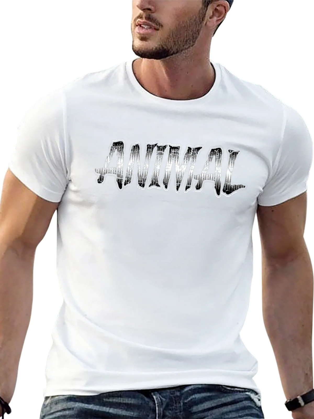Animal Graphic Print Black T-Shirt product image 12