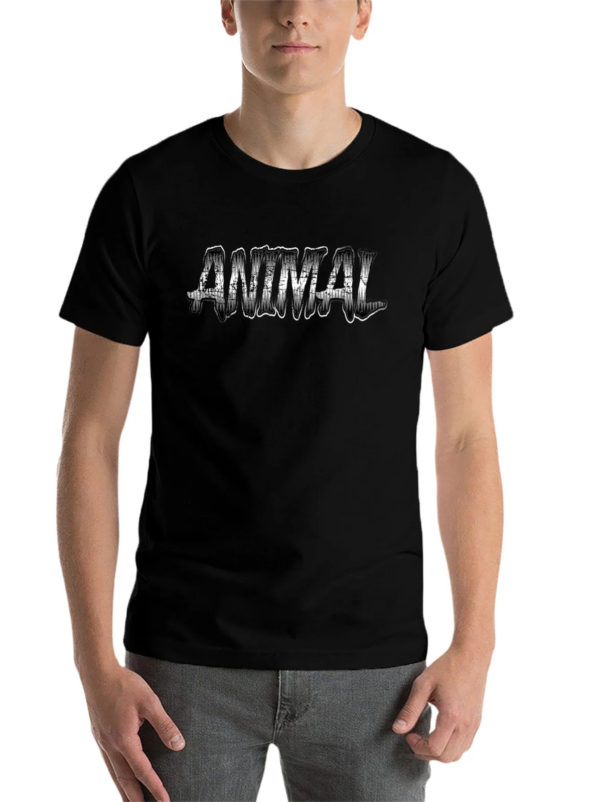 Animal Graphic Print Black T-Shirt product image 4