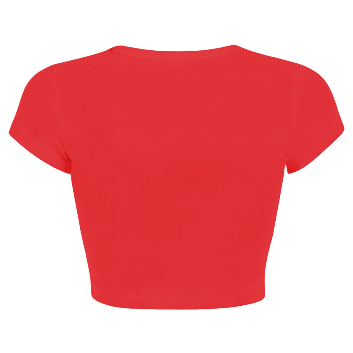 Rhinestone Heart Chain Lips Bold Red Crop Tee product image 3