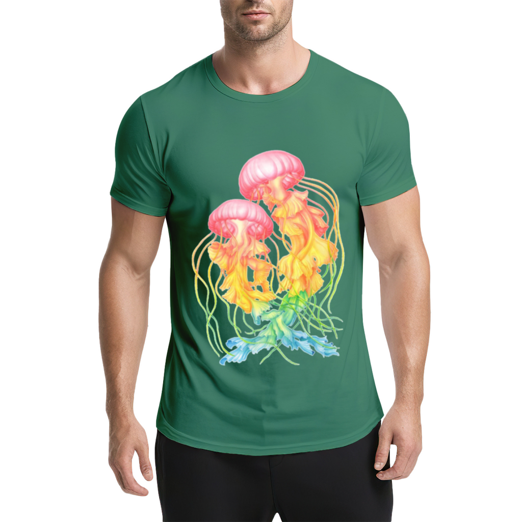 Rainbow Jellyfish Graphic Tee - Two Colorful Sea Jelly product image 12
