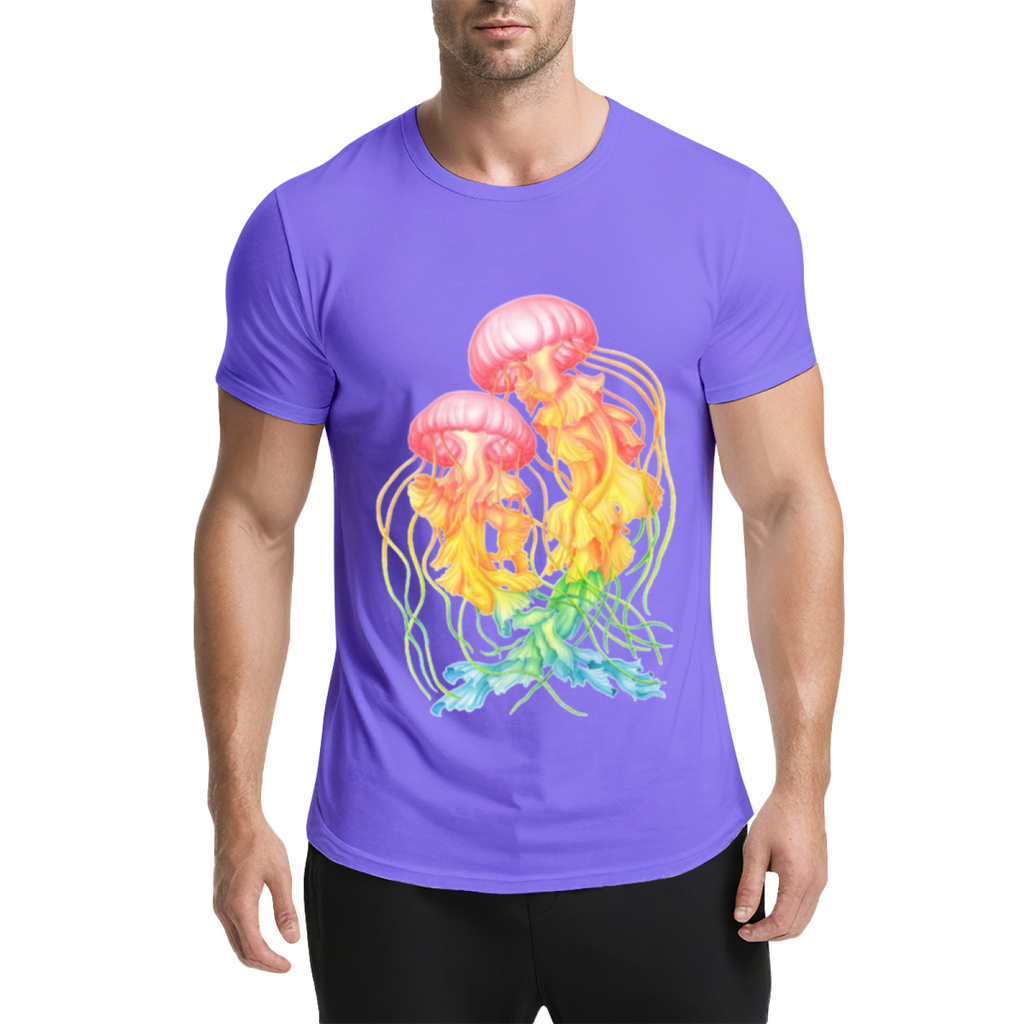 Rainbow Jellyfish Graphic Tee - Two Colorful Sea Jelly product image 1