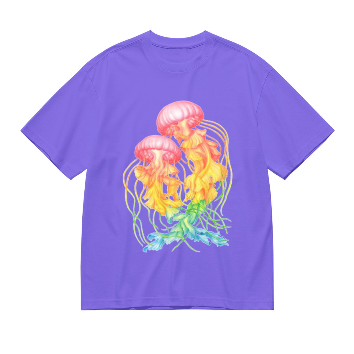 Rainbow Jellyfish Graphic Tee - Two Colorful Sea Jelly product image 2