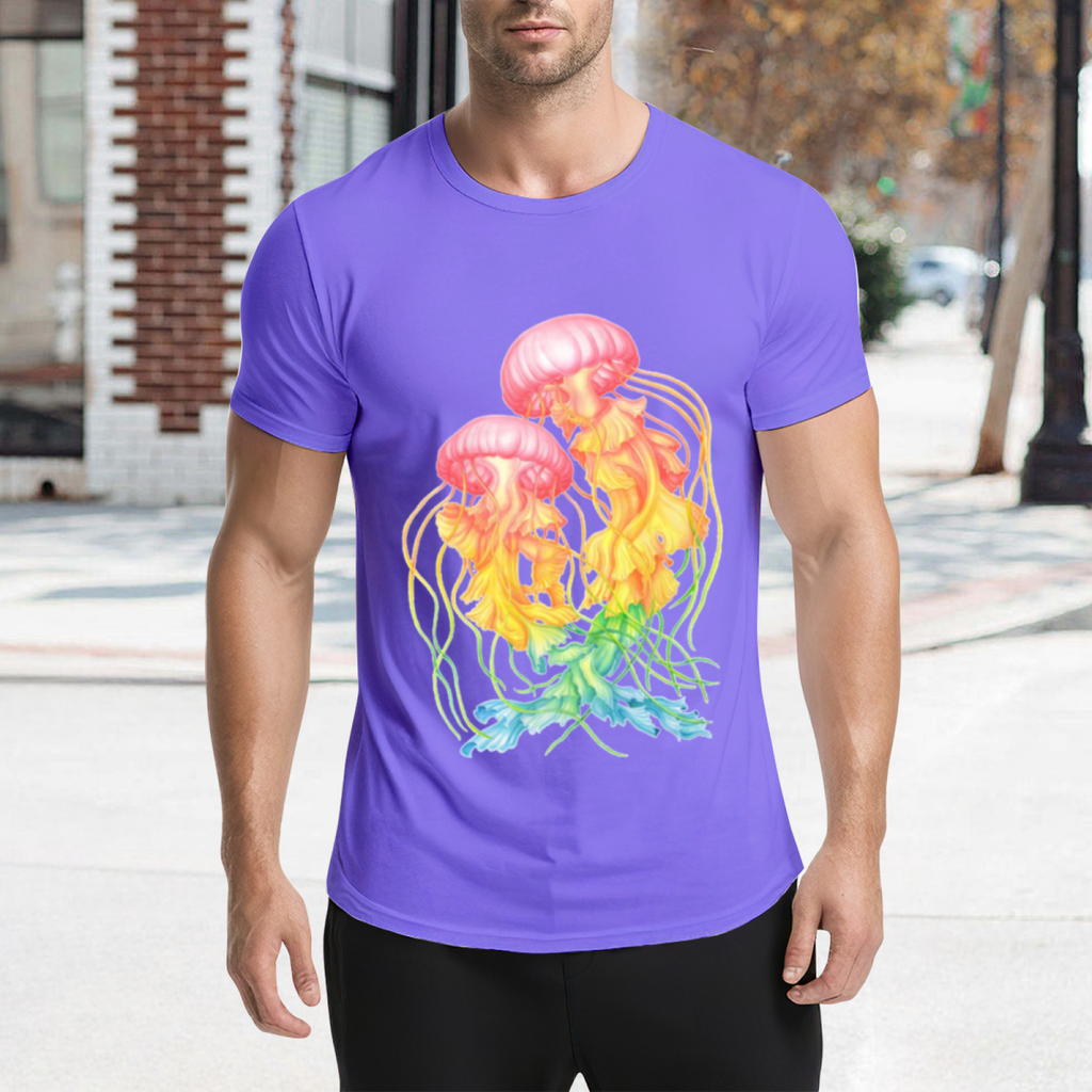 Rainbow Jellyfish Graphic Tee - Two Colorful Sea Jelly product image 4