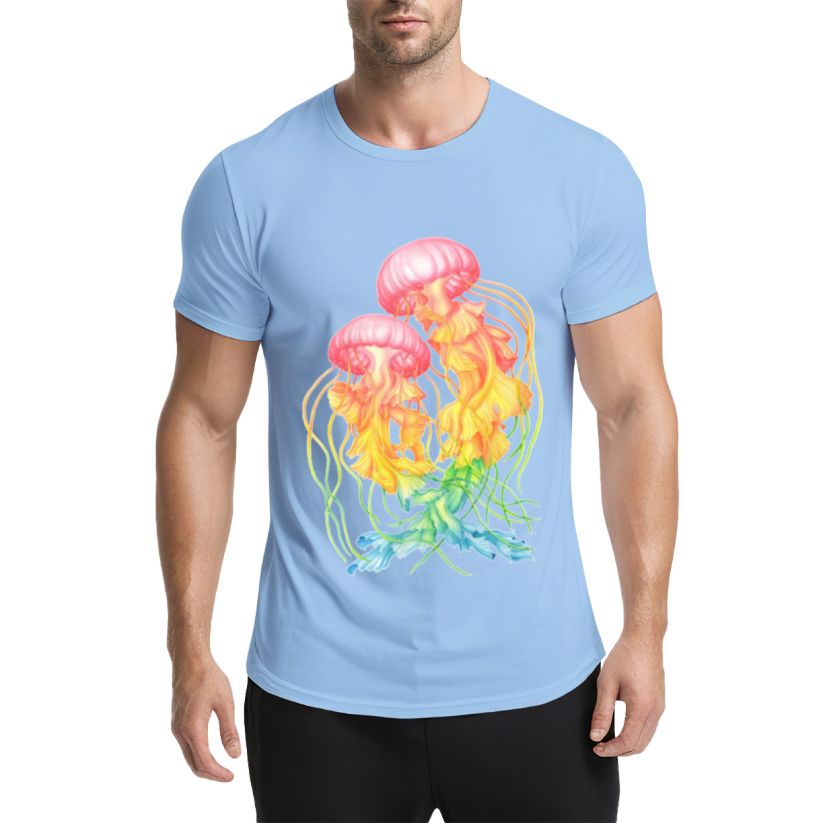 Rainbow Jellyfish Graphic Tee - Two Colorful Sea Jelly product image 18