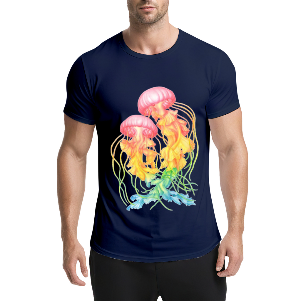 Rainbow Jellyfish Graphic Tee - Two Colorful Sea Jelly product image 19