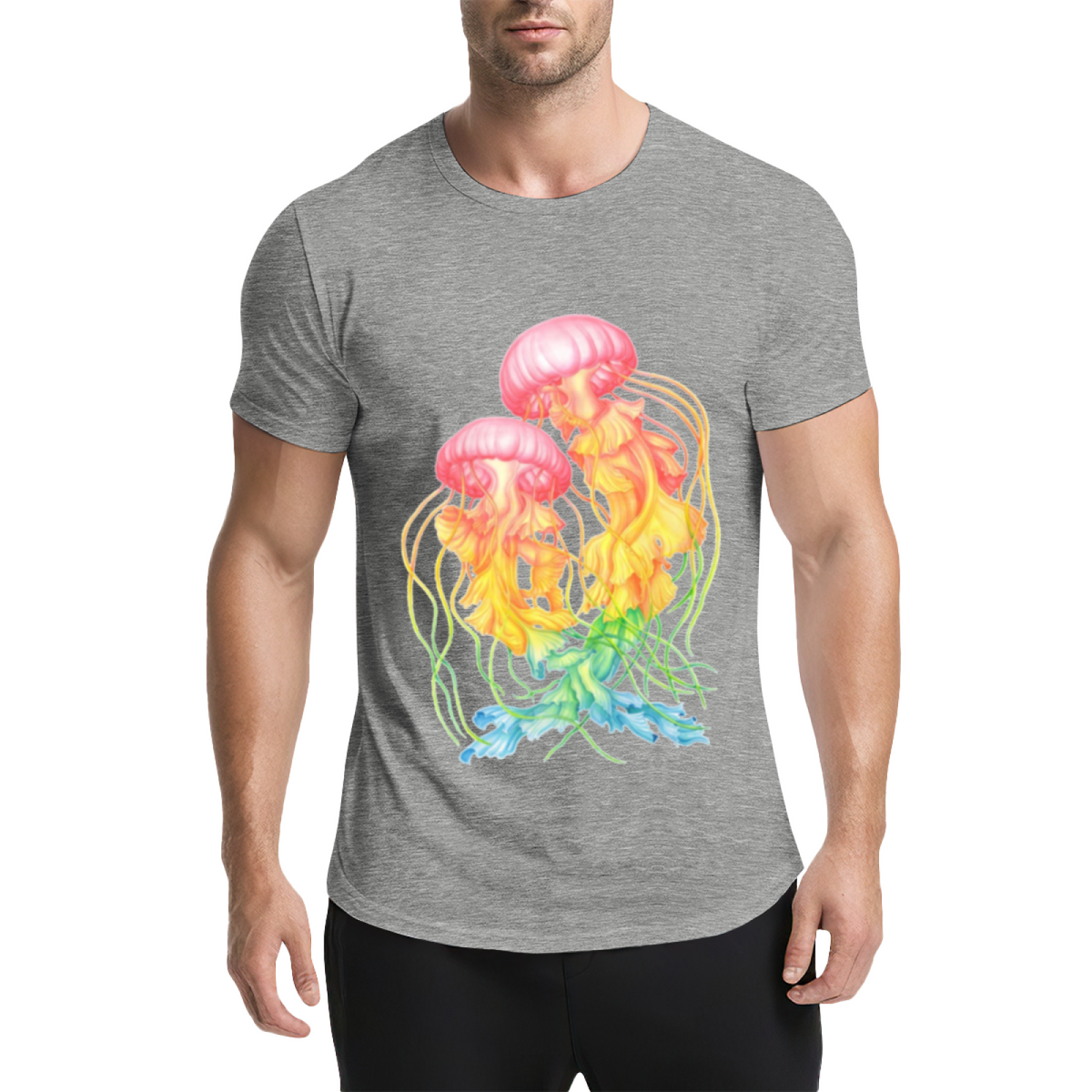 Rainbow Jellyfish Graphic Tee - Two Colorful Sea Jelly product image 17
