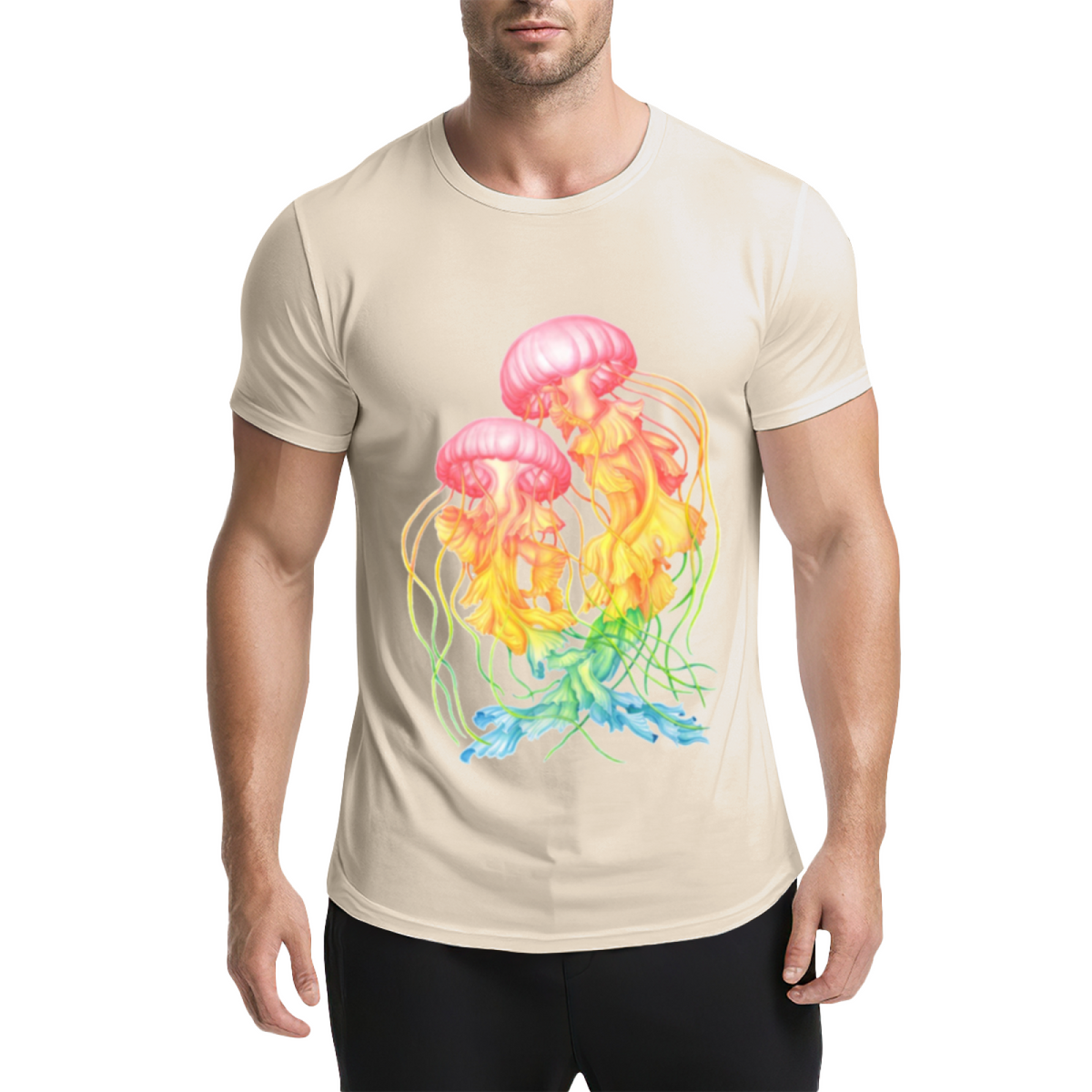 Rainbow Jellyfish Graphic Tee - Two Colorful Sea Jelly product image 21