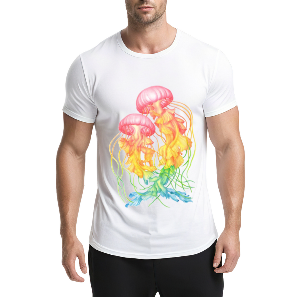 Rainbow Jellyfish Graphic Tee - Two Colorful Sea Jelly product image 10