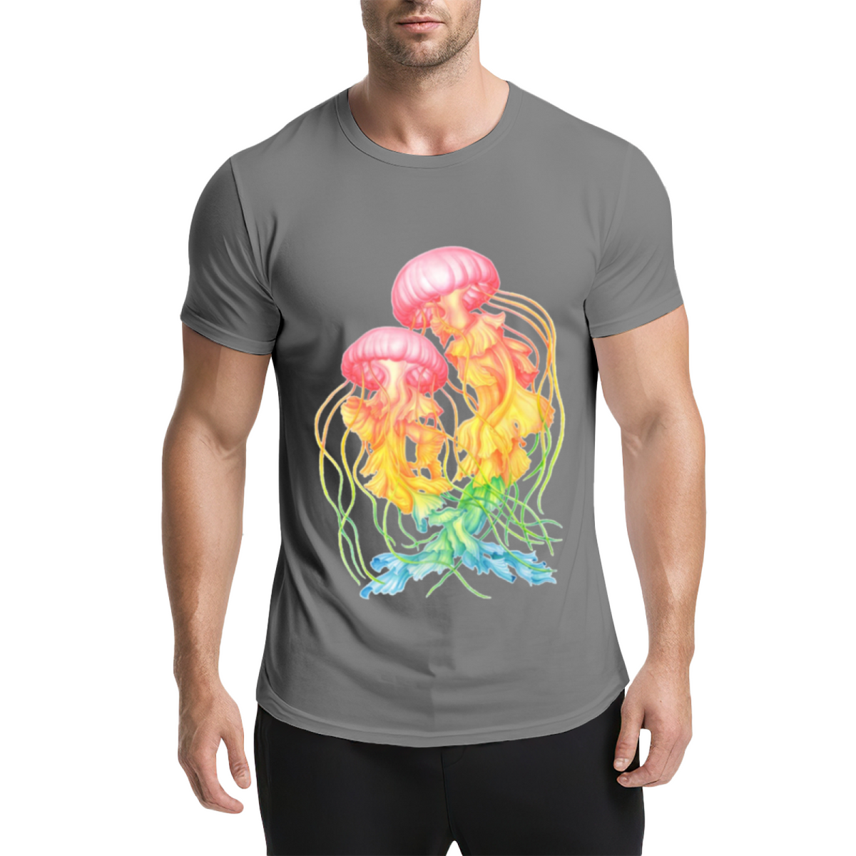 Rainbow Jellyfish Graphic Tee - Two Colorful Sea Jelly product image 11