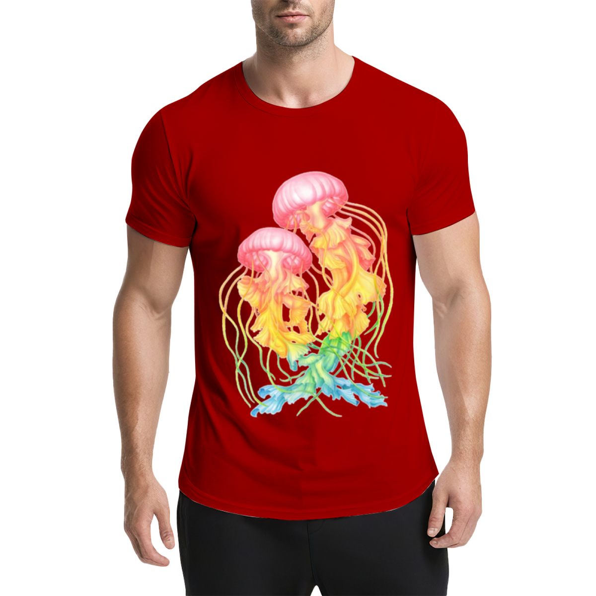 Rainbow Jellyfish Graphic Tee - Two Colorful Sea Jelly product image 15