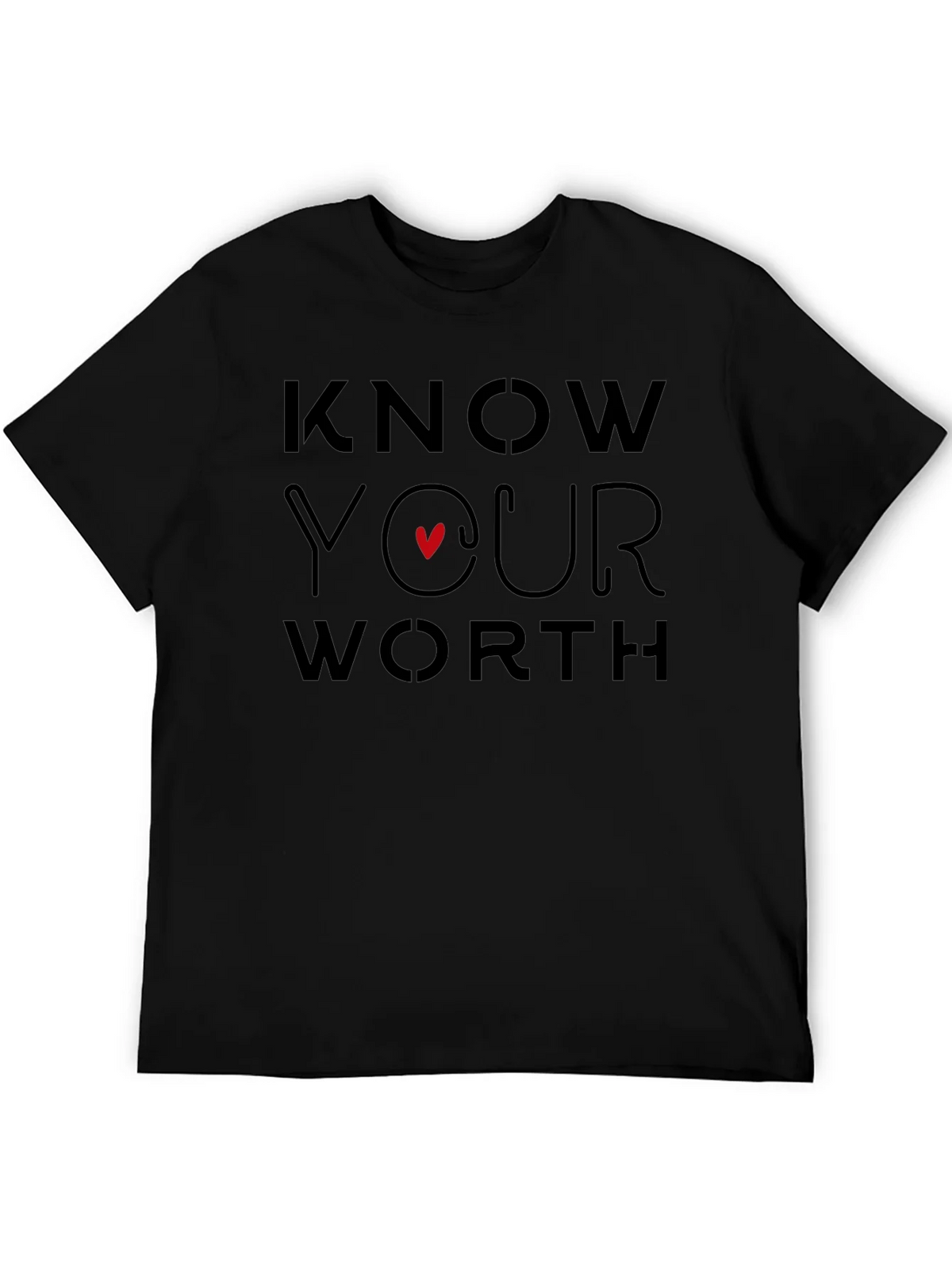 Know Your Worth Graphic Tee - Black product image 5