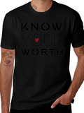 Know Your Worth Graphic Tee - Black product image 1