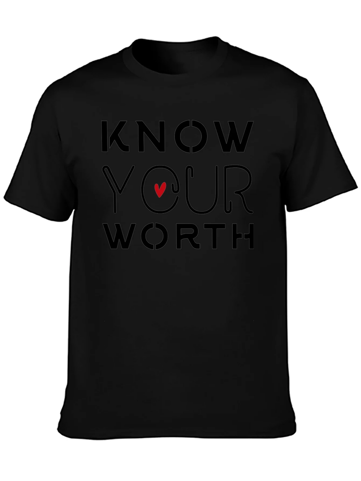 Know Your Worth Graphic Tee - Black product image 3