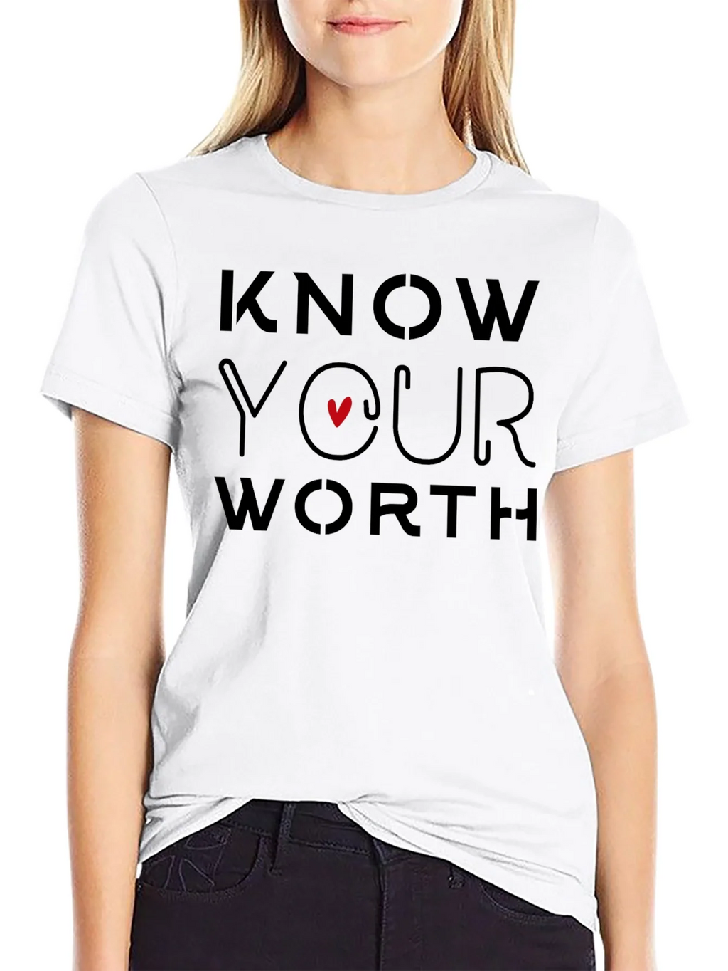 Know Your Worth Graphic Tee - Black product image 8