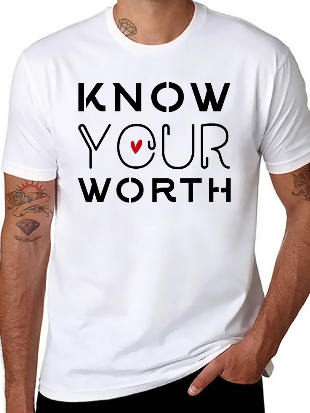Know Your Worth Graphic Tee - Black product image 7